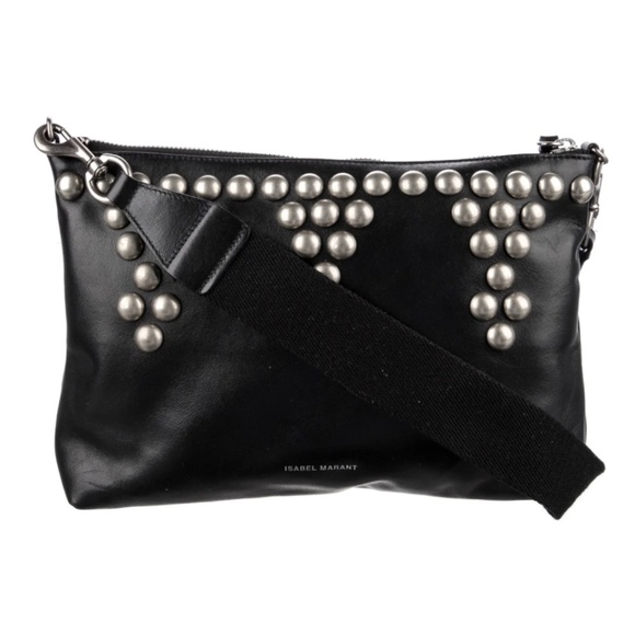 Isabel Marant Studded Leather Shoulder Bag - Picture 1 of 4